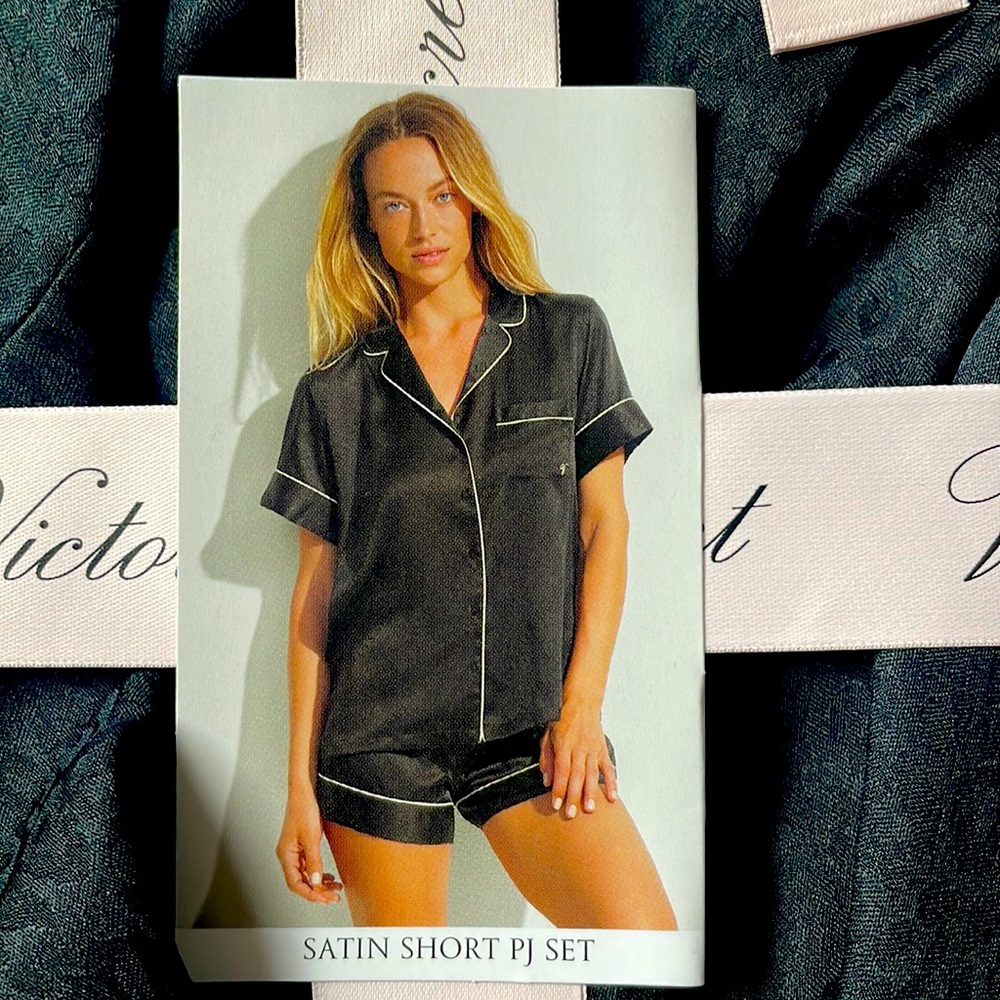 Black leopard print PJ set